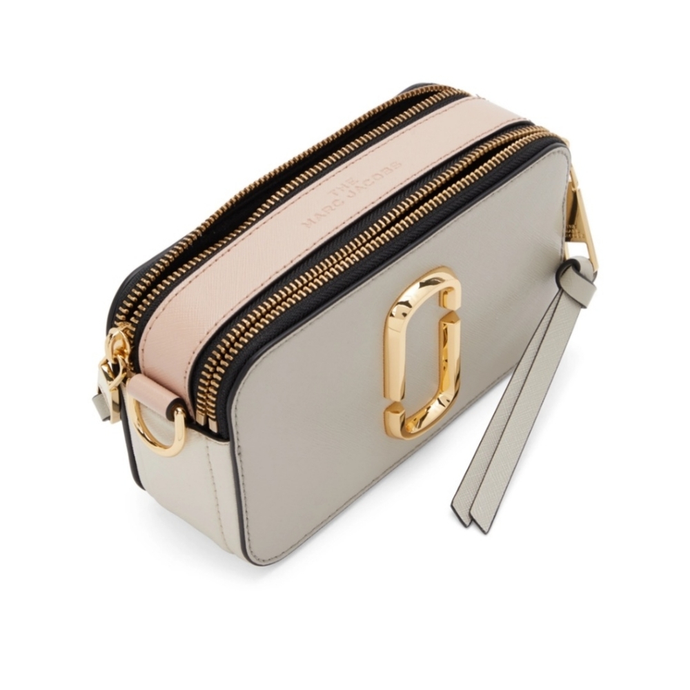 Marc Jacob's Taupe The Logo strep snapshot bag